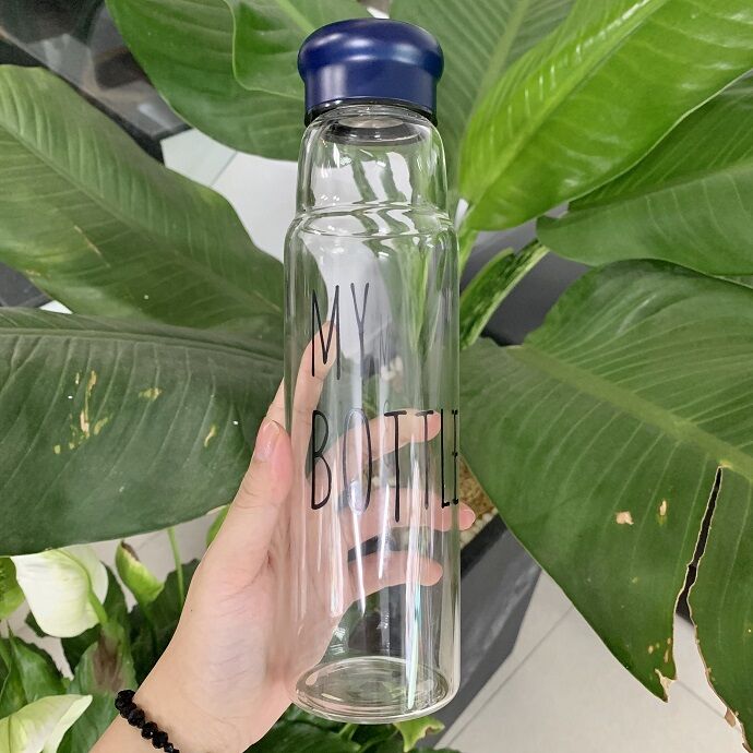 Jazz Style Water Bottle Aluminum Cap With Glass – 550Ml - Stay Hydrated On The Go With This Stylish Water Bottle