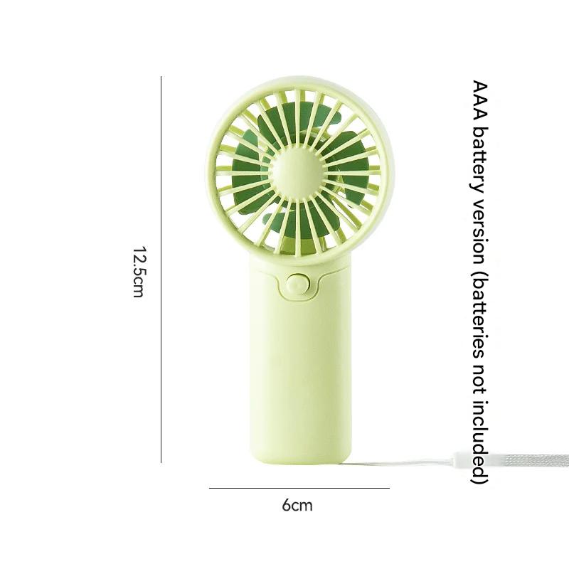 Cross-border popular handheld small fan dry battery logo custom wind portable small fan gift