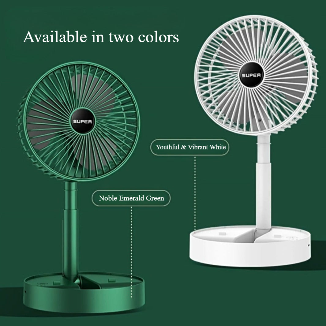 Desktop fan Charging model Long battery life USB foldable mini retractable fan Dormitory portable desktop electric fan