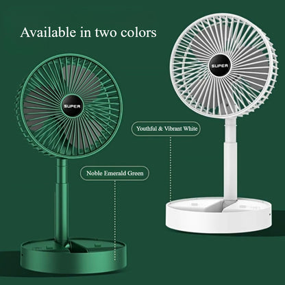 Desktop fan Charging model Long battery life USB foldable mini retractable fan Dormitory portable desktop electric fan