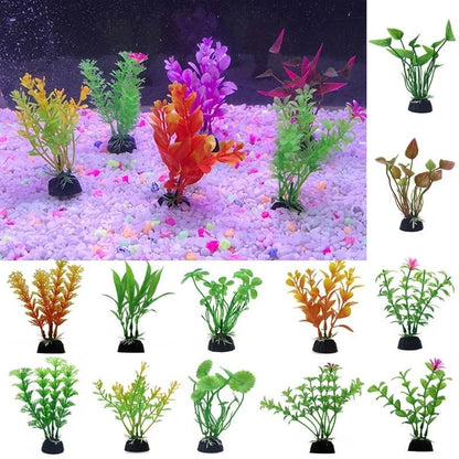1 Pcs  Mini Betta Aquarium Fish Tank  + 2 Pcs Led Lamps  + 1 Pcs Water plant Light Home Office Desktop Tea Table Decoration Accessories for betta fish- Aquarium