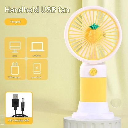 Handheld small fan logo charging portable mini fan souvenir advertising gifts student prizes wholesale