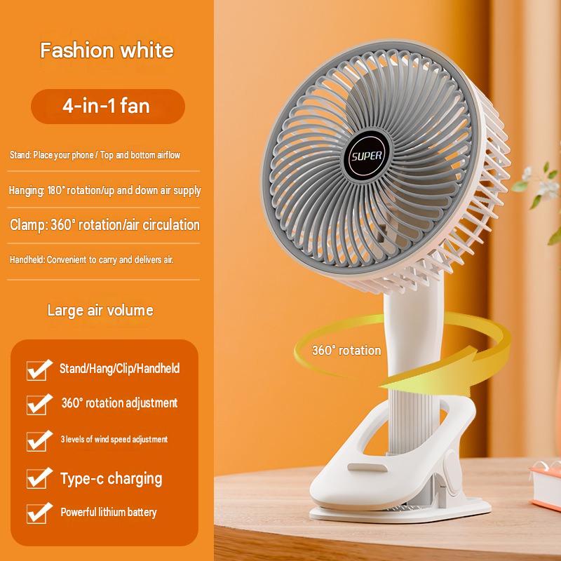 Desktop fan Charging model Long battery life USB foldable mini retractable fan Dormitory portable desktop electric fan