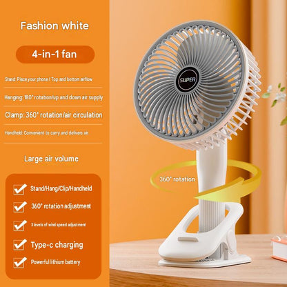 Desktop fan Charging model Long battery life USB foldable mini retractable fan Dormitory portable desktop electric fan