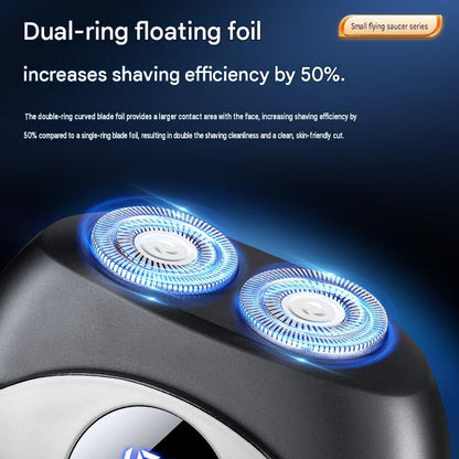 Small flying saucer electric razor intelligent digital display ultra-clean portable rechargeable razor washable magnetic suction model