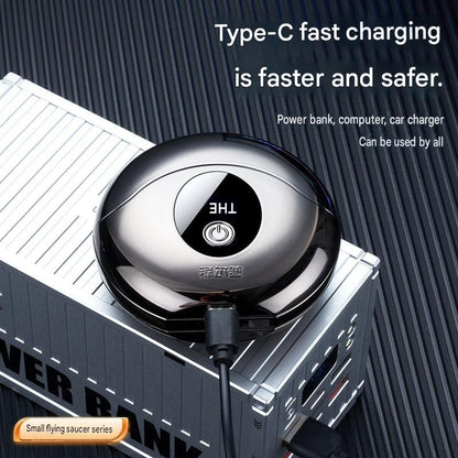 Small flying saucer electric razor intelligent digital display ultra-clean portable rechargeable razor washable magnetic suction model