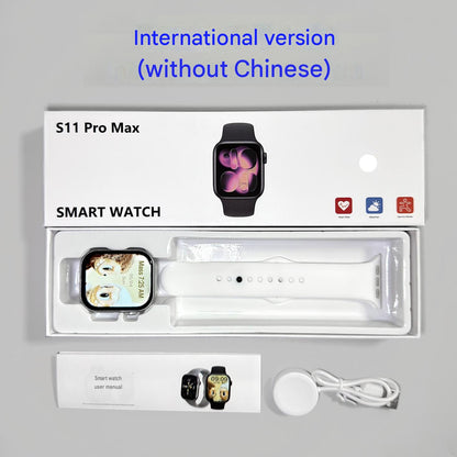 The new Huaqiang North s11max smart watch cross-border foreign trade model defaults to English with 22 languages
