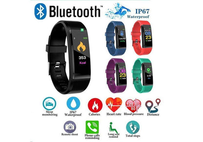D115 PLUS Bluetooth Bracelet Smart Watch for Android and IOS - Black