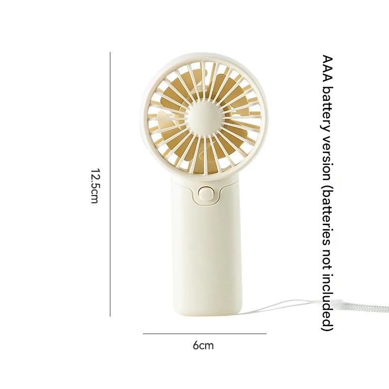 Cross-border popular handheld small fan dry battery logo custom wind portable small fan gift