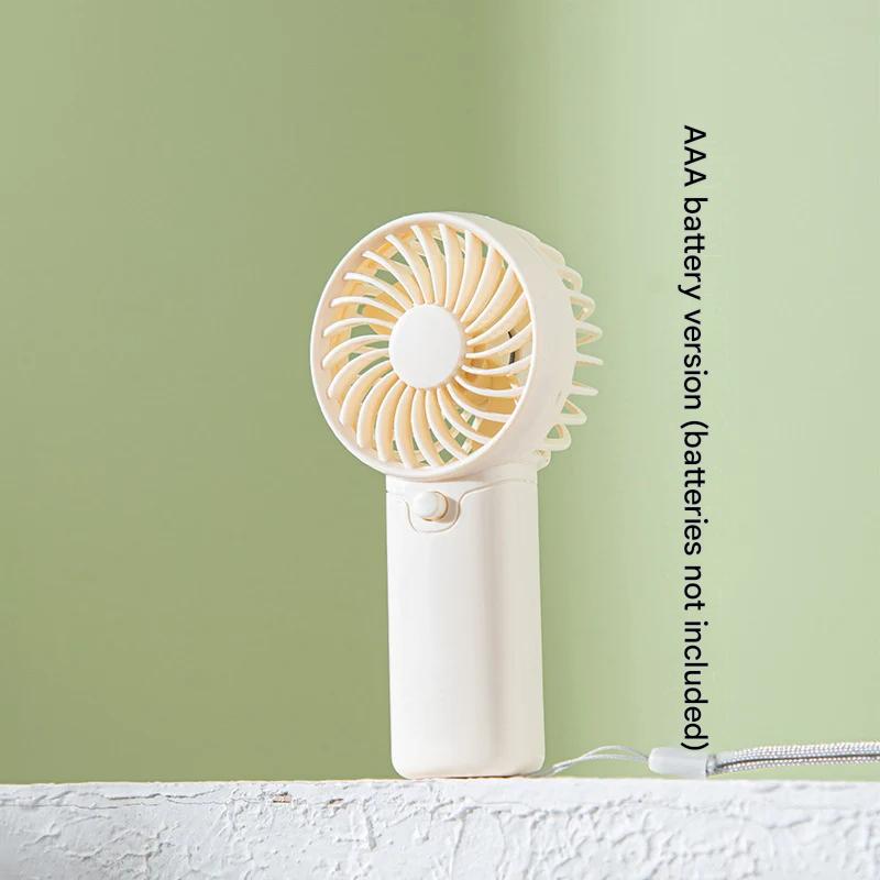 Cross-border popular handheld small fan dry battery logo custom wind portable small fan gift
